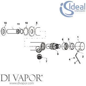 Ideal Standard Avon Bibtap Chrome Non Con Lg/AshPress Non Domestic Tap Spare Parts - IDL DV 171